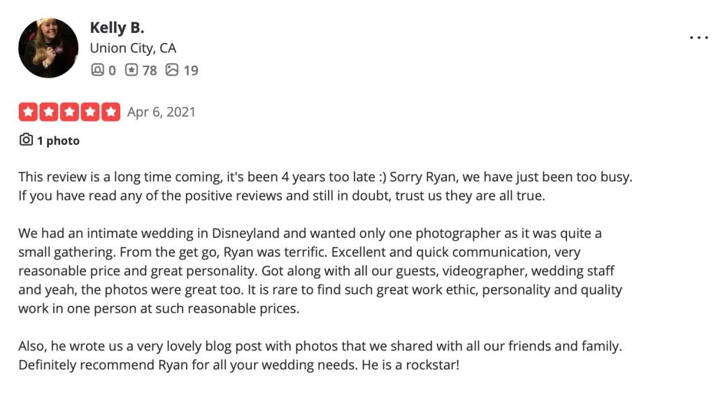 Disneyland Hotel Wedding Review