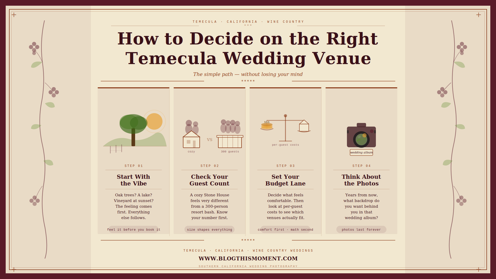 How to Decide on the Right Temecula Wedding Venue